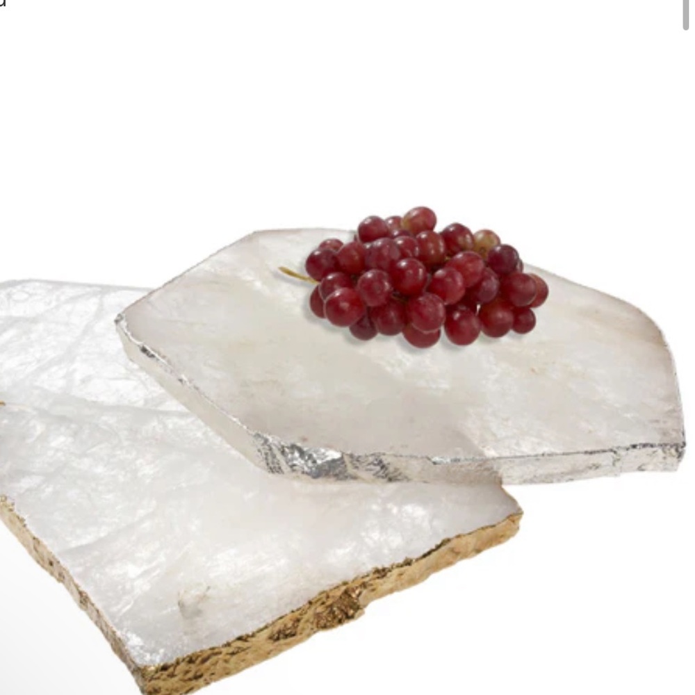 ANNA BY RABLABS
Gemstones Kiva Platter, Crystal & Silver
